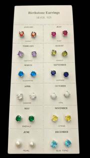 7429 - Aretes piedra de cada mes